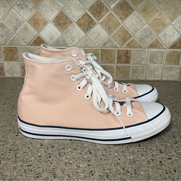 Converse All Star Chuck Taylor Peach Pink Hi Top Sneaker Size 9.5 Women 7.5 Men - Picture 4 of 10